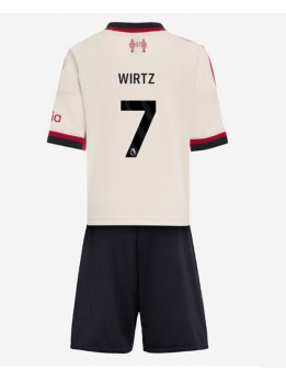 Billige Liverpool Florian Wirtz #7 Bortedraktsett Barn 2025-26 Kortermet (+ Korte bukser)